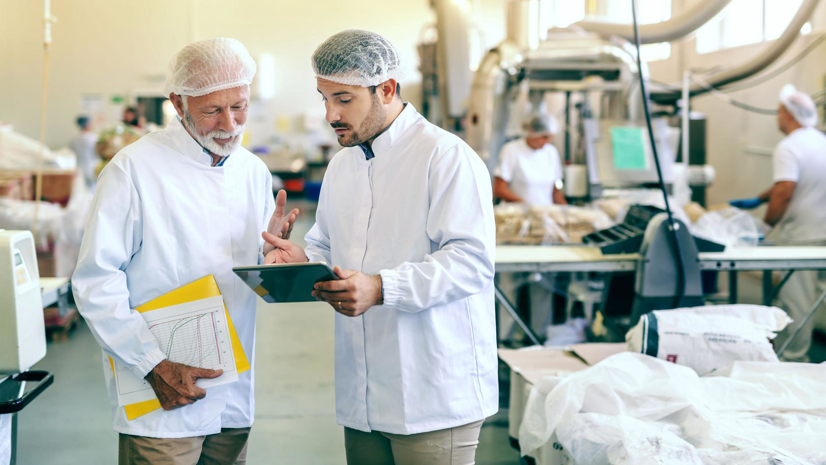 Food safety testing on a production line